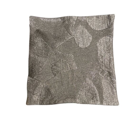 Set Of 12 Crate & Barrel Metallic Gold Textured Placemats 14" X 14" Polyester - Picture 10 of 12